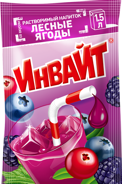 Растворимый напиток Invite лесные ягоды 12гр 24шт*6бл