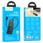 USB Hub Port HOCO HB25 Easy mix 4-in-1 converter (Type-C to USB3.0+USB2.0*3)