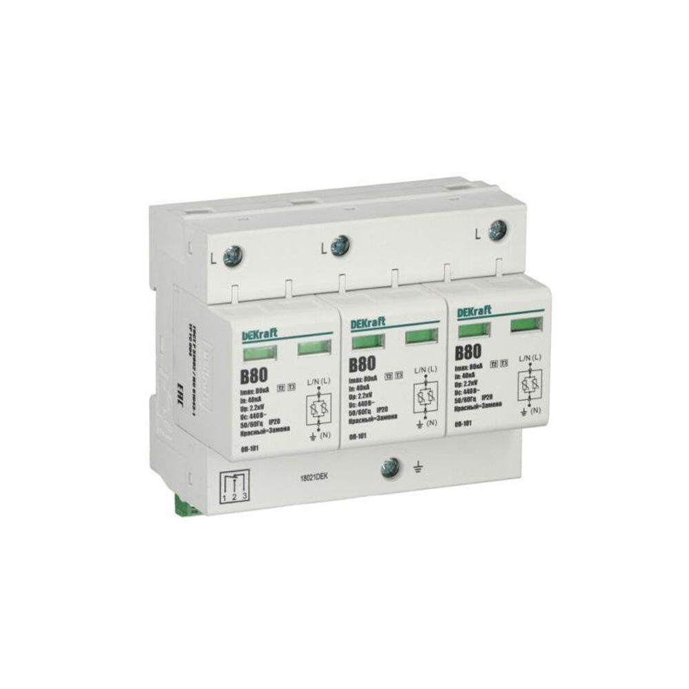 Разрядник ОП101-3P-080-B-420 DEKraft 18021DEK Разрядник ОП101-3P-080-B-420 DEKraft 18021DEK