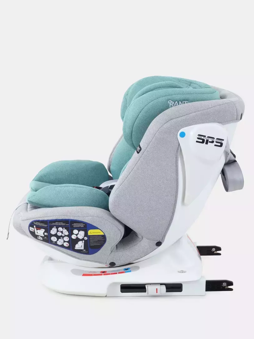 Автокресло RANT UB619 "NITRO" isofix Grey/Mint группа 0+-1-2-3  (0-36 кг)