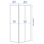 Шкаф - SMÅSTAD / SMАSTAD  IKEA /СМОСТАД  ИКЕА, 60x42x123 см, белый/серый