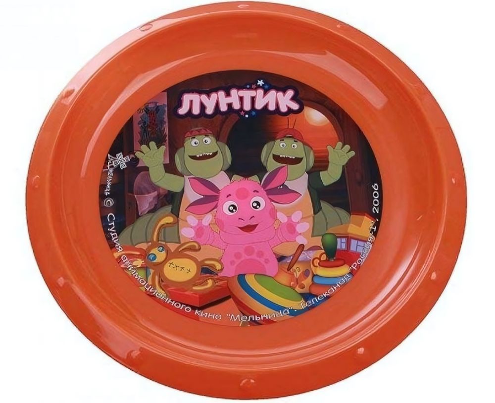 Тарелка 21,5см "Лунтик" пластик. (Тигрес)
