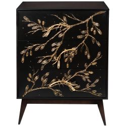 Ручка мебельная скоба Oliva Branch (Олива Бранч) левая Амбер