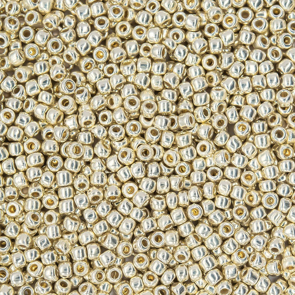 Японский бисер TOHO Round 11/0 (№PF558), непрозрачный глянцевый с металлическим блеском