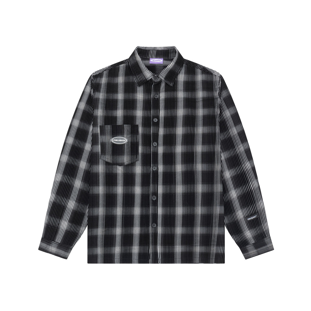 Рубашка Ymkashix Velvet Button Tartan