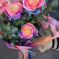 158. Нежный необычный букет из роз сорта Барби