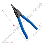 ЗУБР 180 мм, прямые губки, Внешний съемник стопорных колец (22821-3)