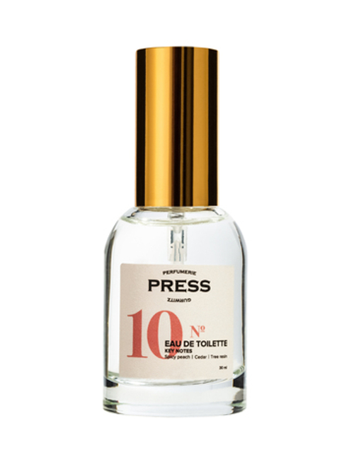 Туалетная вода Press Gurwitz Perfumerie №10 с нотами пряного персика, кедра и смолы, 30 мл