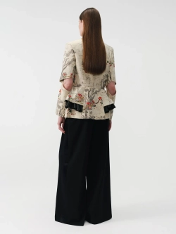 Жакет принтованный с баской OLA OLA