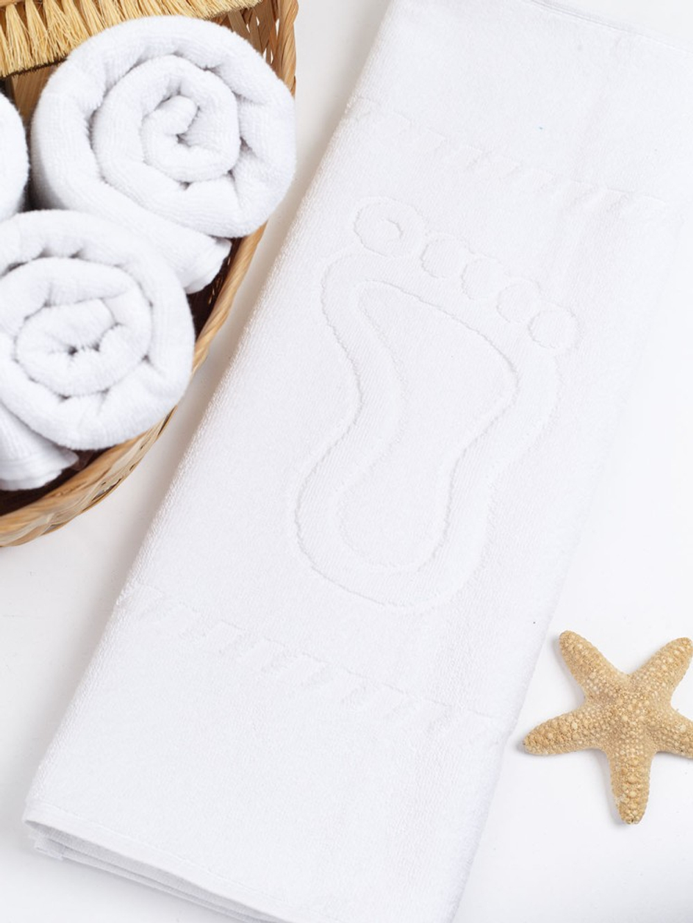 Полотенце махровое, г/к, 50х70, арт. M 50-70 BS, 500 гр/м2, цвет: 024-белый,