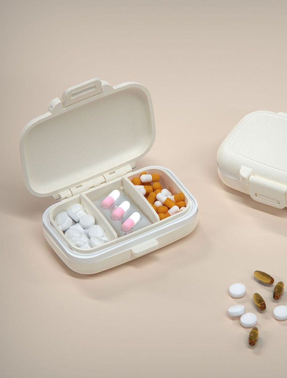 Таблетница маленькая 3 ячейки Белая (М11-011)