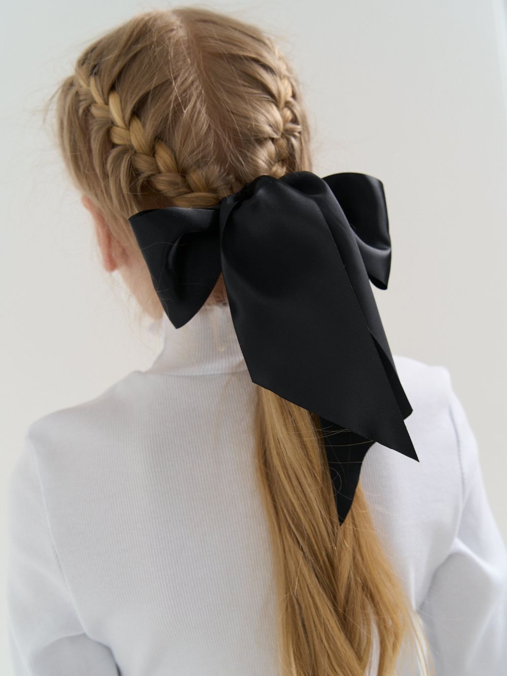 Резинка бант "Черный" 7+