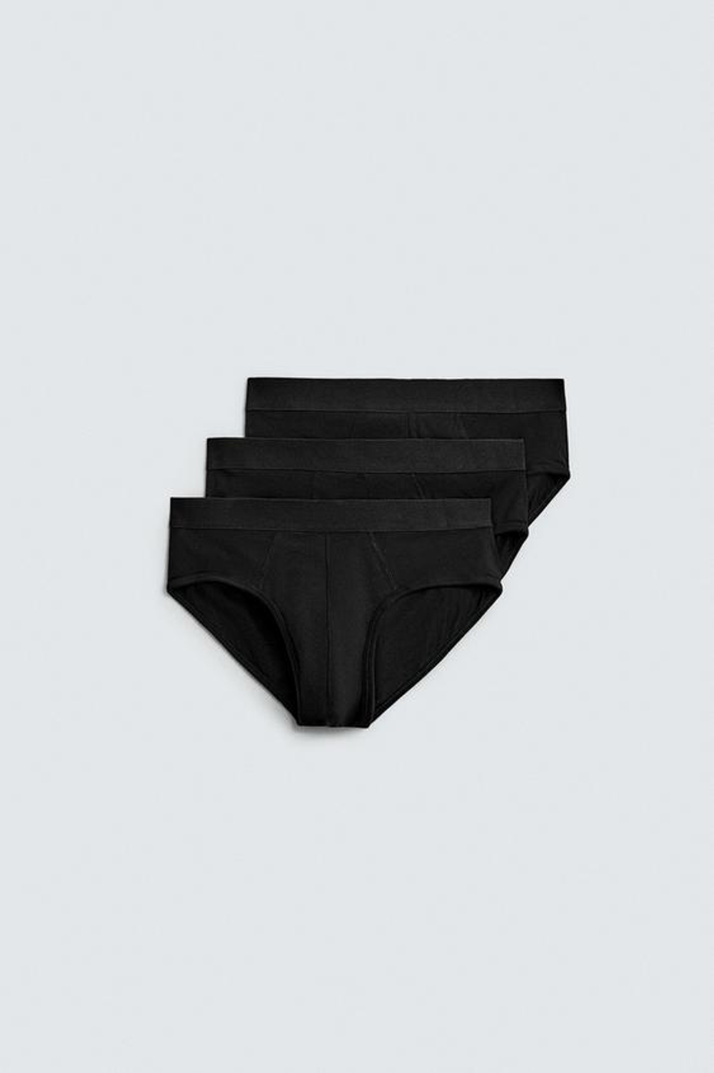 ZARA СЛИПЫ БАЗОВЫЕ (3 ШТ.), ЧЕРНЫЙ