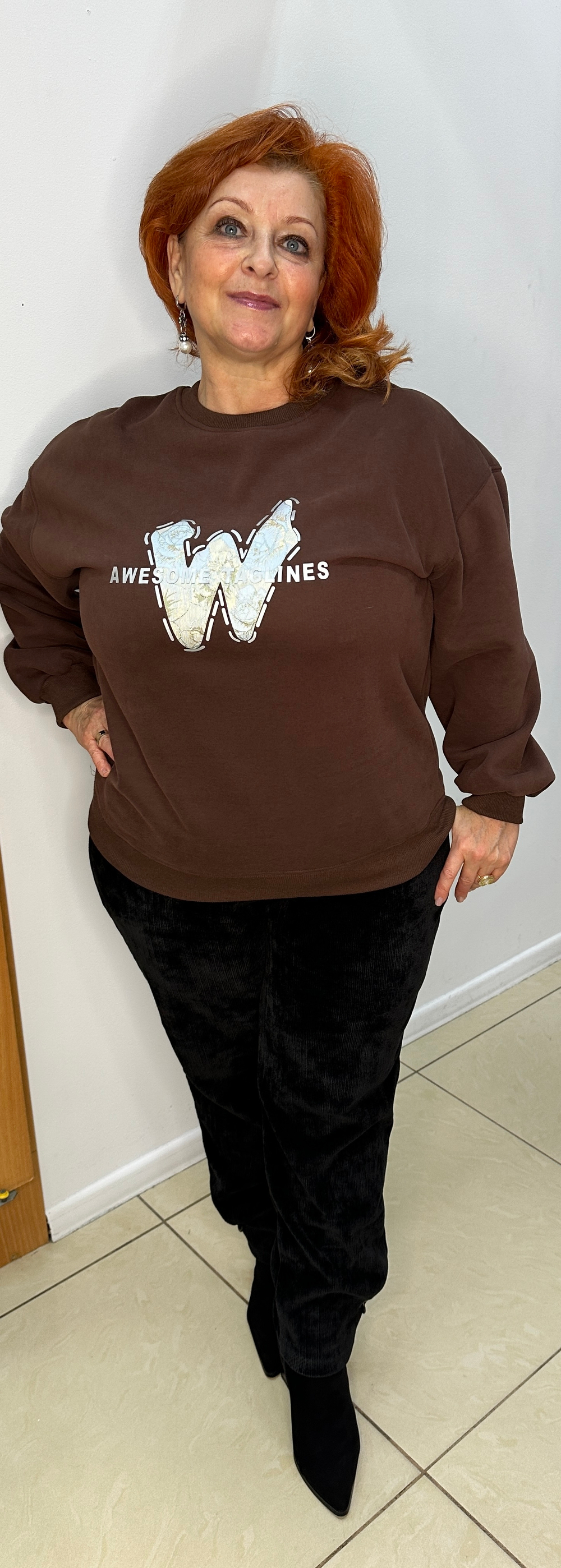 Свитшот-толстовка с W-принтом