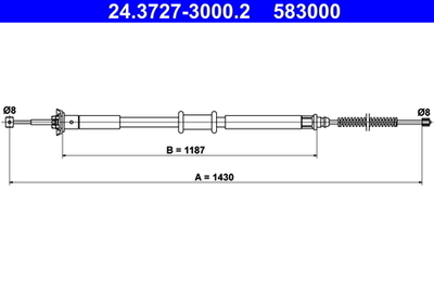 ATE - 24372730002-ATE - Cable Pull, parking brake