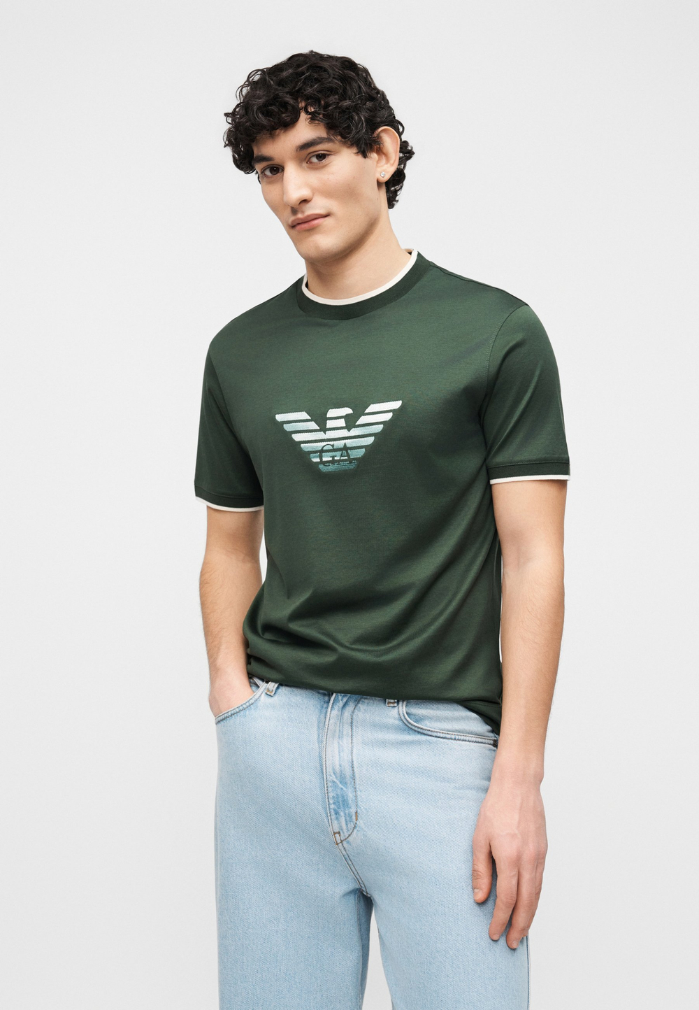 Emporio Armani Футболка с принтом - Зелёный