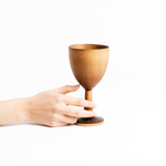 Деревянный бокал (фужер) для вина из сибирского кедра