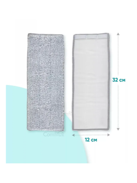 Насадка на швабру Hitt Lux Duo из микрофибры на липучке, 32x12 см