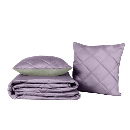 Покрывало + 2 наволочки BuyColor Фиалка/Шалфей