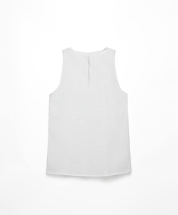 Oysho Топ без рукавов из высокотехнологичной ткани с микроперфорацией, белый