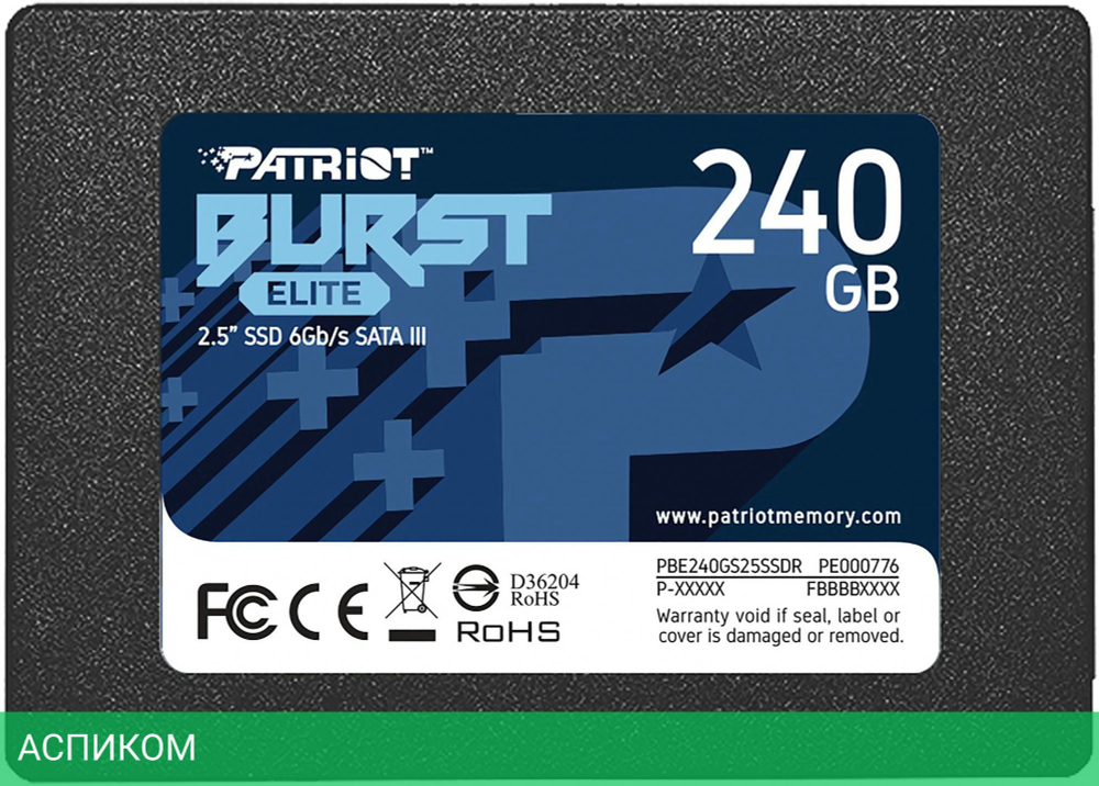 SSD диск Patriot 240GB PBE240GS25SSDR