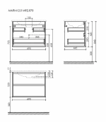 Тумба с раковиной Sancos Marmi 2.0 70 MR2.070EG дуб галифакс натуральный