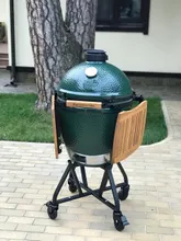 Керамический гриль Big Green Egg L Large (большой), 46 см, на ножках с рукояткой