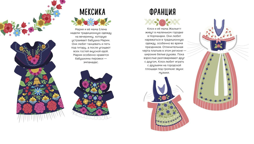 Куклы из бумаги. Наряды разных стран