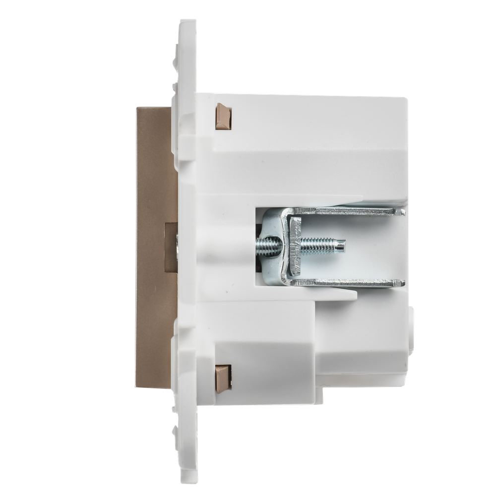 SKANDY Розетка с заземлением с защитными шторками 16А с USB C 18Вт SK-R17Sa песочный IEK