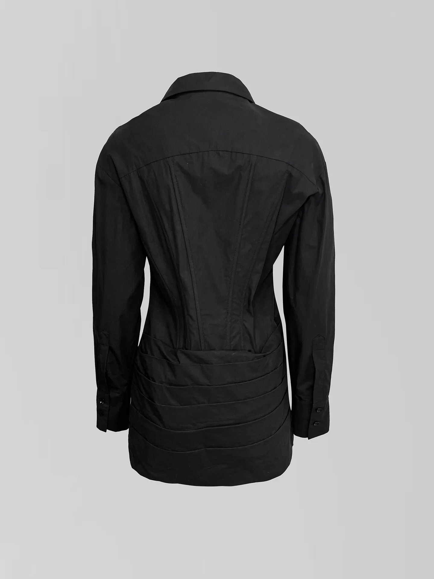 Платье-рубашка 713 короткое корсетное