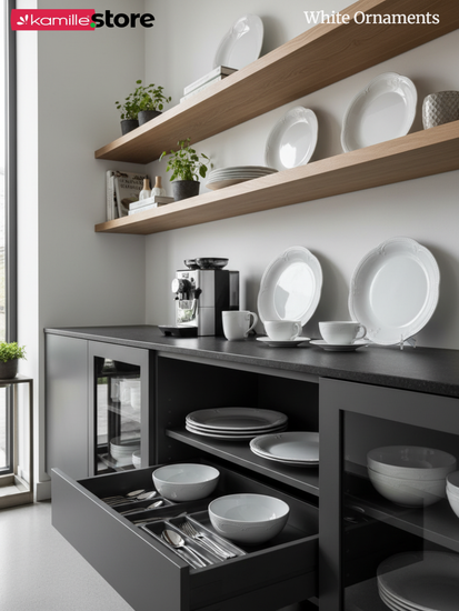 Чайный набор 250 мл. 12 предметов, фарфор, "White Ornaments"