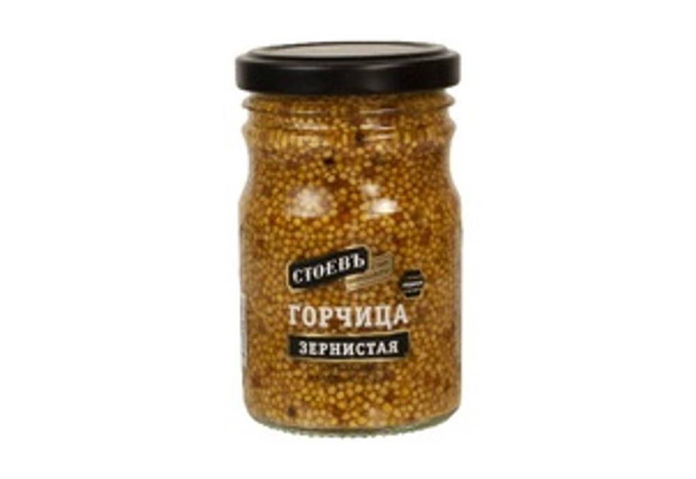 Горчица зернистая "Стоевъ" с/б  190гр 1/12