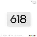 Номер на дверь 618, табличка на дверь для офиса, квартиры, кабинета, аудитории, склада, белая 120х70 мм, Айдентика Технолоджи