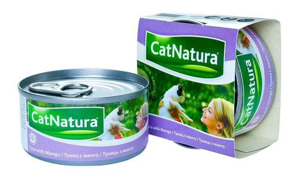 Cat Natura консервы для кошек тунец с манго 85г