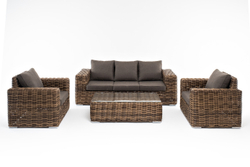 "Палермо" лаунж-зона из искусственного ротанга, цвет соломенный