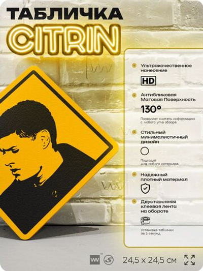 Табличка декоративная "Дин Винчестер, Сверхъестественное" на дверь и стену, прикольная штука в подарок, декоративный знак для комнаты, офиса, 24,5х24,5 см, пластиковая, Айдентика Технолоджи