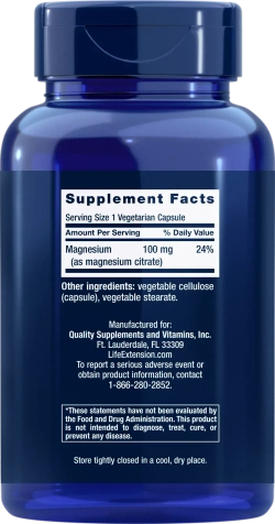 Magnesium (Citrate) 100 мг 100 капсул Life Extension