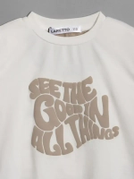 Бежевый костюм для девочки на осень