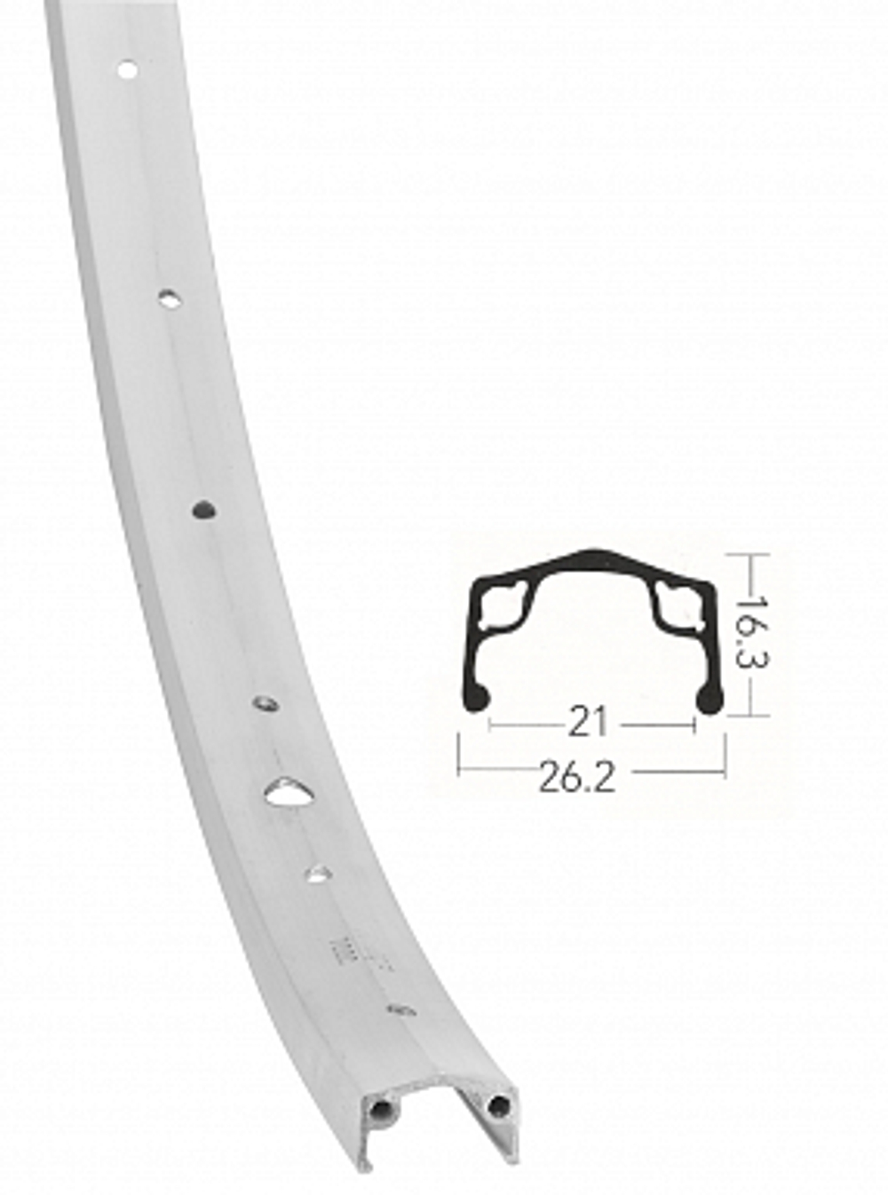 Обод 700C (28") 36Н FSD-RIM001 одинарный алюминиевый серебристый