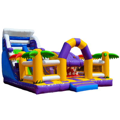 Коммерческий батут "Белый клык" с механизированной головой, размер 6*6*3,5 м