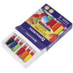 Восковые мелки утолщенные BRAUBERG "АКАДЕМИЯ", НАБОР 6 цветов, на масляной основе, яркие цвета, 227294