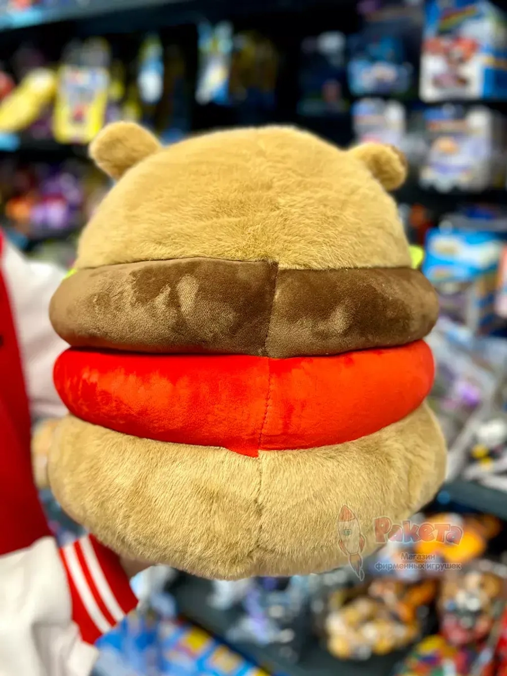 Мягкая игрушка Капибара бургер плюшевая Capibara