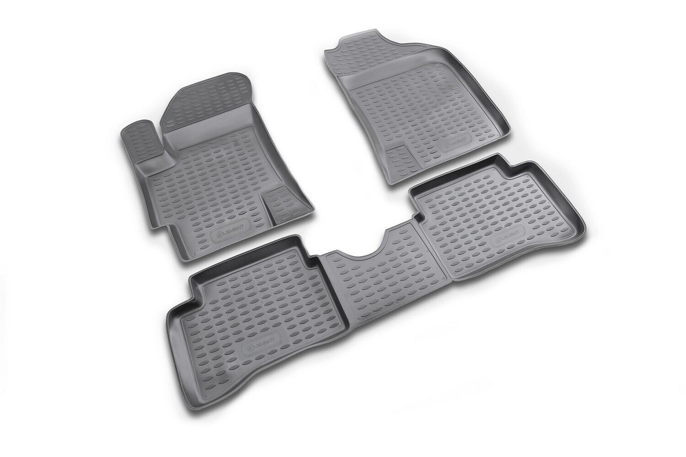 Коврики Standard, в салон для KIA Rio (II, IIp) 2005-2011, 4 шт. (полиуретан, чёрные) Element.NLC.25.02.210