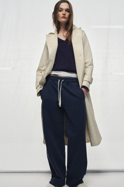 ZARA ДЛИННЫЙ С ПОЯСОМ — ZW COLLECTION, СВЕТЛО-БЕЖЕВЫЙ