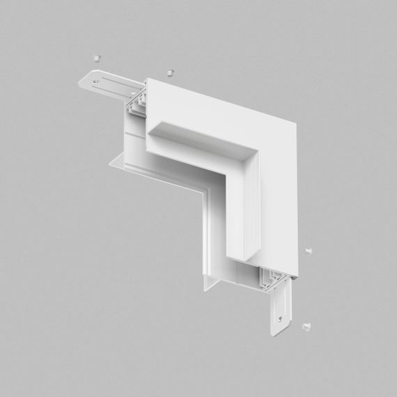 Коннектор L-образный стена-потолок Denkirs Smart Hide TR2118-WH