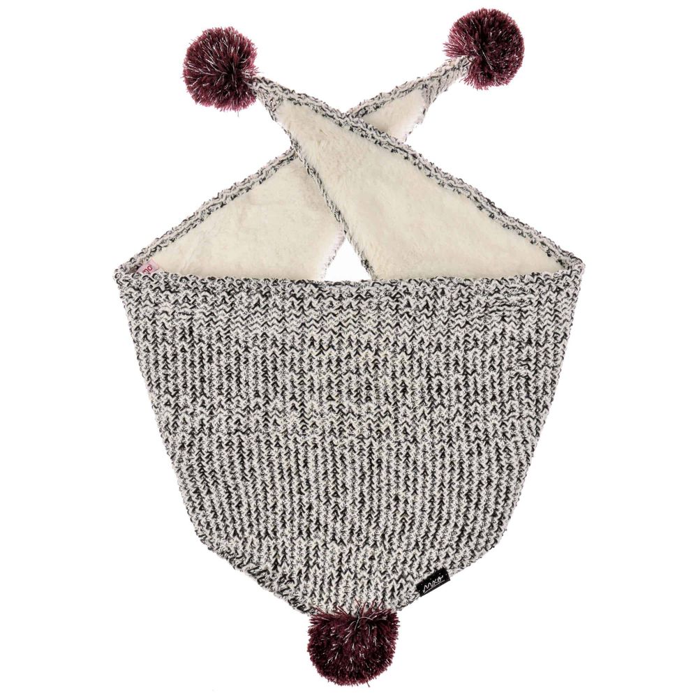 Шарф-косынка на флисе с помпонами MAXIMO