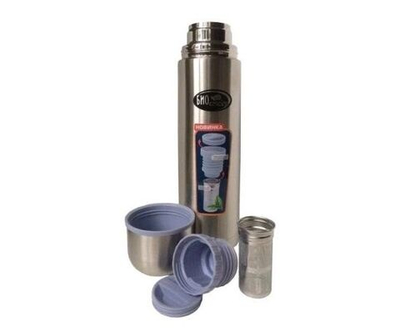 Термос Biostal NB - 1000Z 1.0 л узкое горло пробка с ситечком