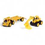 Пластмассовая игрушечная машина Toy Bibib "Эвакуатор с экскаватором", упакет полиэт.сетка