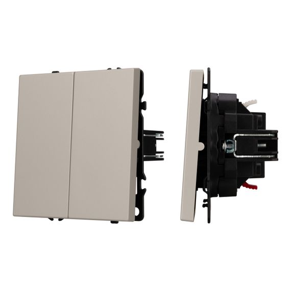 Механизм выключателя двухклавишный проходной SWT-NOBE-MKP2-SFPL-CA (230V, 10A) Arlight 059422