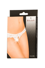 Эротические трусики из кружева с атласными бантиками (50-52) (Цвет: белый)